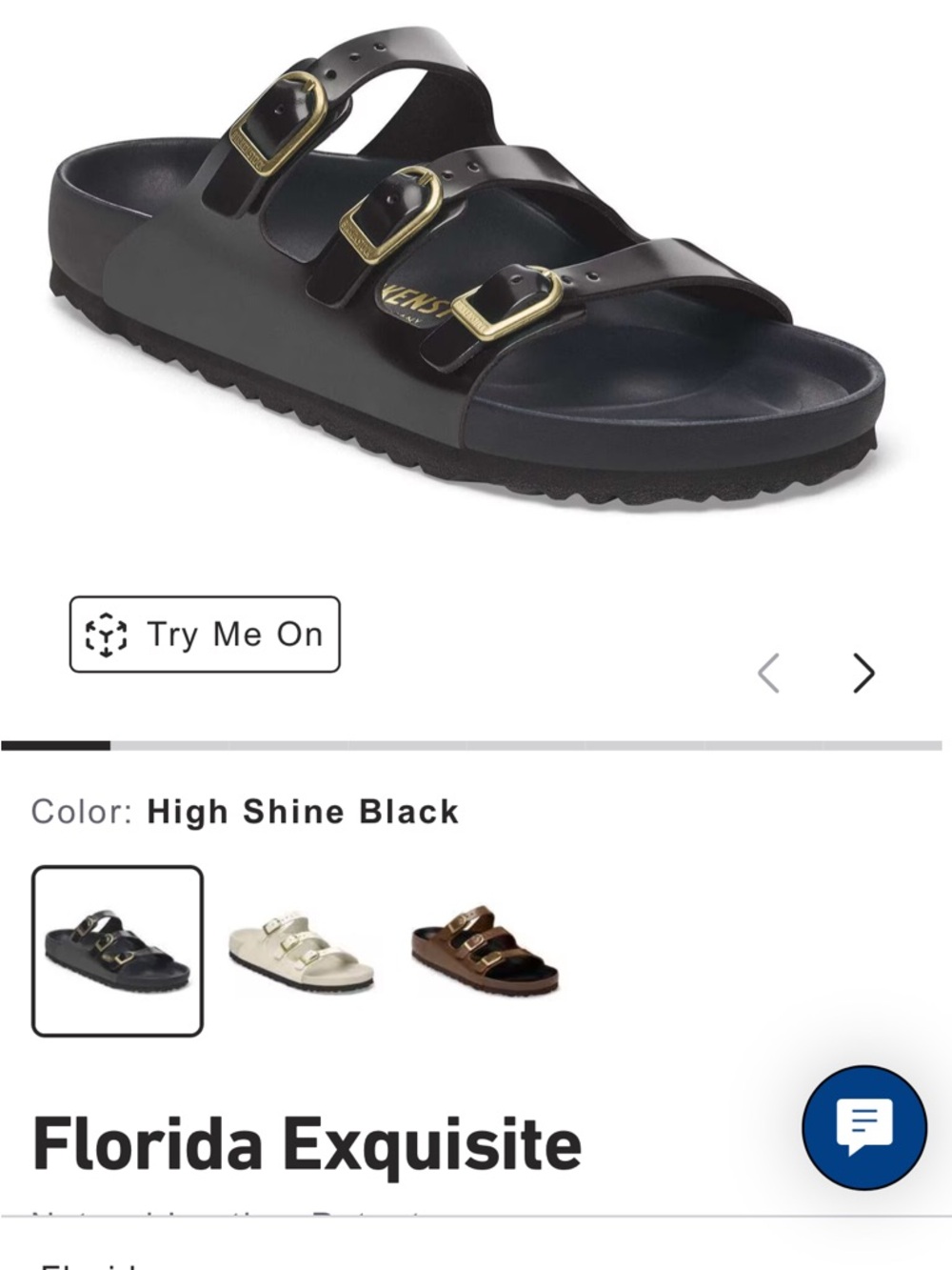 Birkenstock Florida Exquisite High Shine Black Patent Leather Sandals 37
